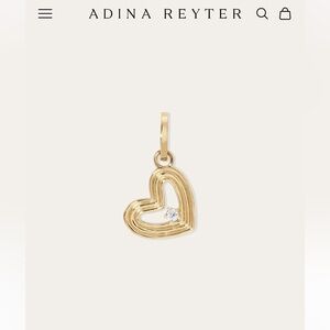 Adina Reyter Gold Heart Pendant with Diamond Accent